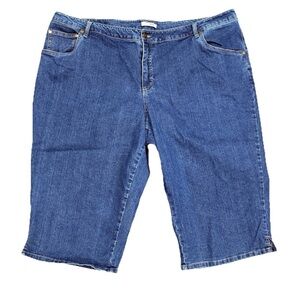 Denim Bermuda Shorts Casual Summer Vacay 28W Petite Boho